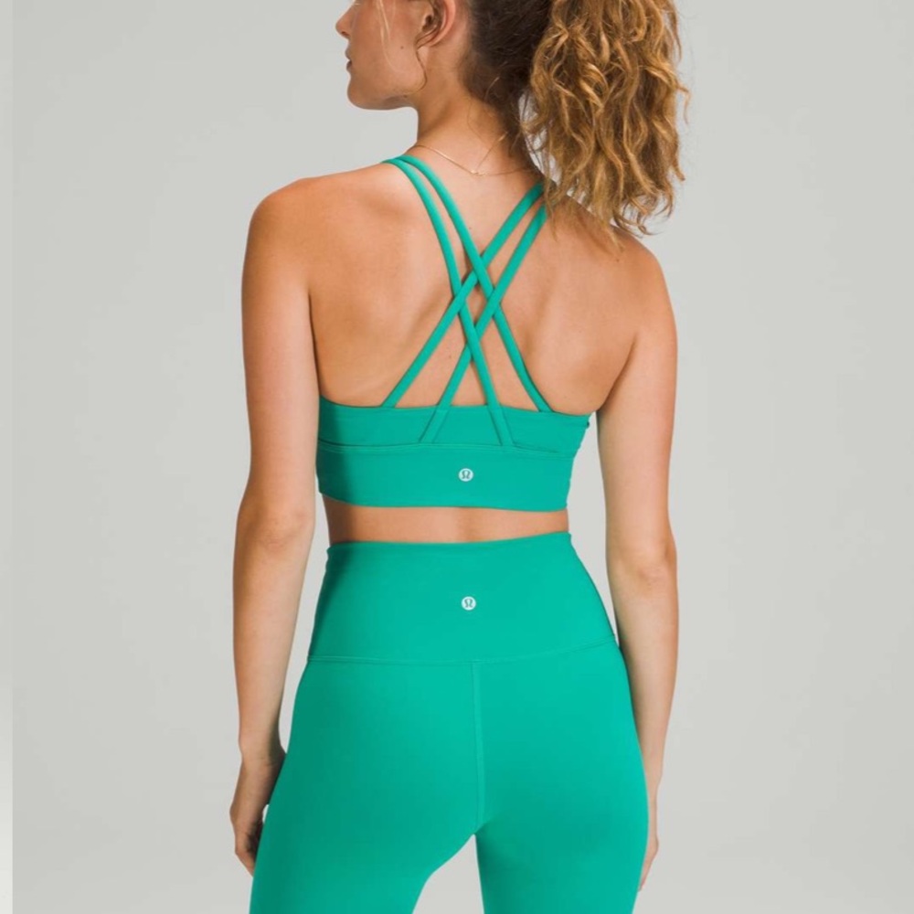 lululemon athletica Teal Green Strappy Sports Bra 8